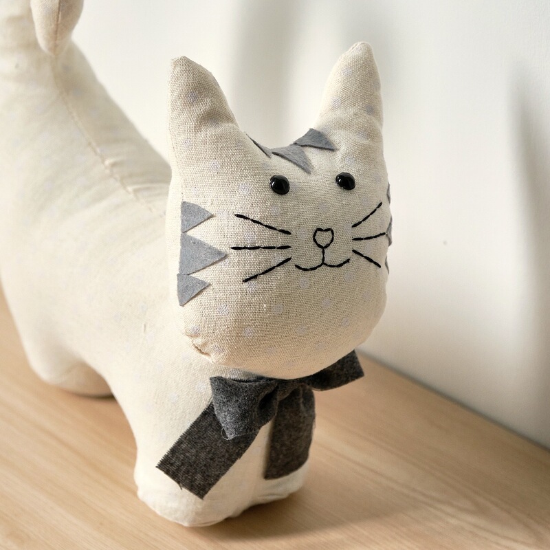 可爱猫咪门挡 立体猫造型门阻 [材质] 防撞静音 保护门墙装饰摆件|undefined