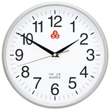 上海三五牌555石英钟电子挂钟客厅家用时尚简约小时钟表静音卧室