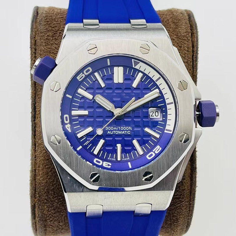 Jf Royal Oak 15703Ap Automatic Mechanical Men's Watch Waterproof Luminous Rubber Men's Watch Dropshipping