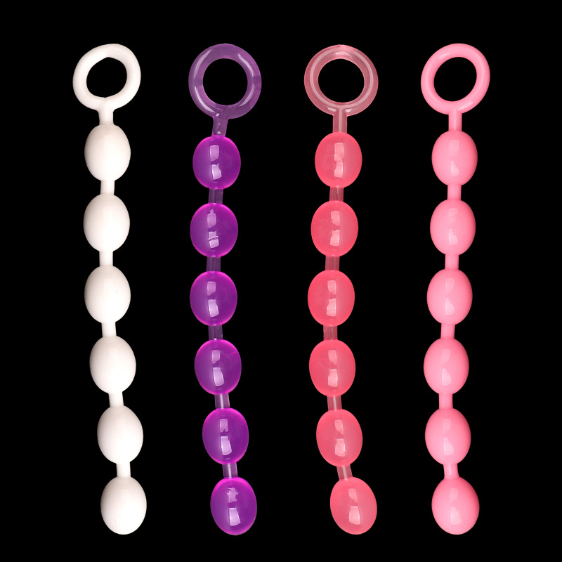 TPE Anal Beads with Graduated Pull Design, Flexible Unisex Anal Trainer Toy — detail image 5
