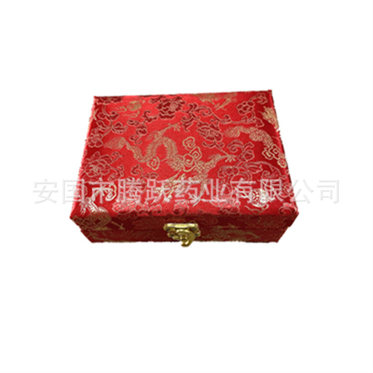 Red Dragon Brocade Gift Box Set of 6 Fabric Jewelry Keepsake Boxes quality and texture
