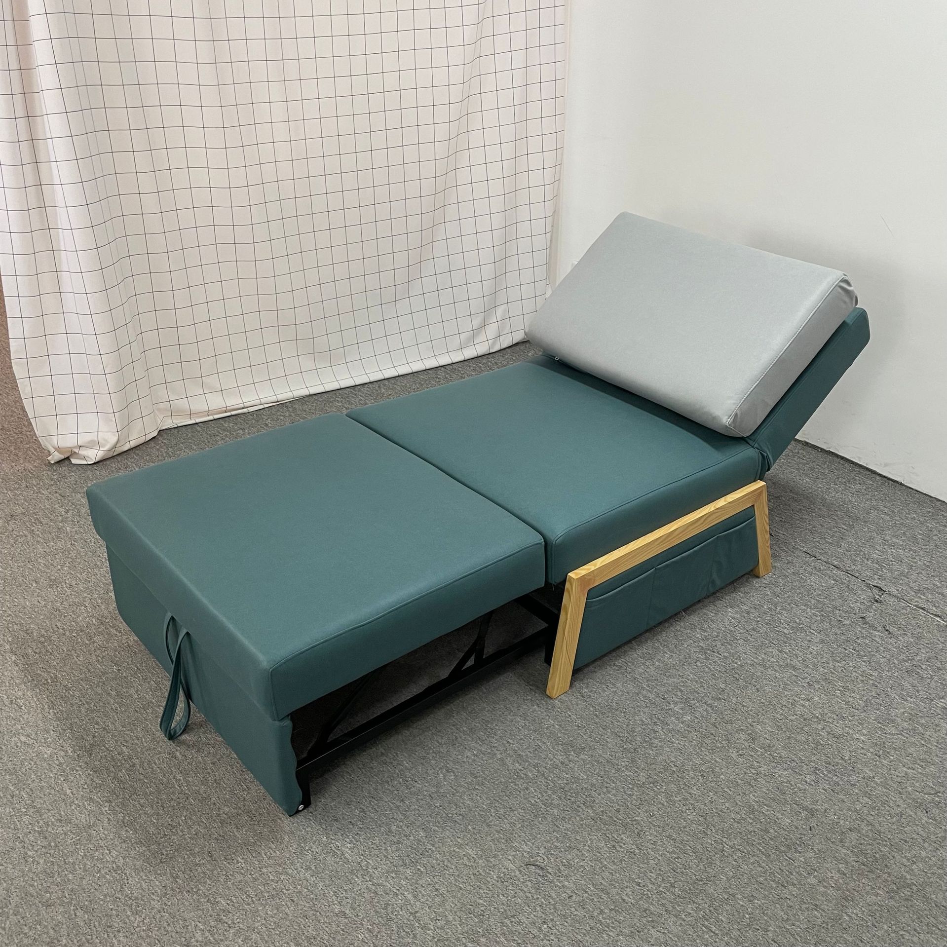 Sofá de tela moderna simple y tecnológica para una sola persona plegable alquiler pequeño tipo de casa sala de estar balcón peinado multifuncional
