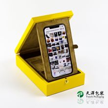 高光钢琴漆木盒定制木制手机礼品盒木质香水木盒定做