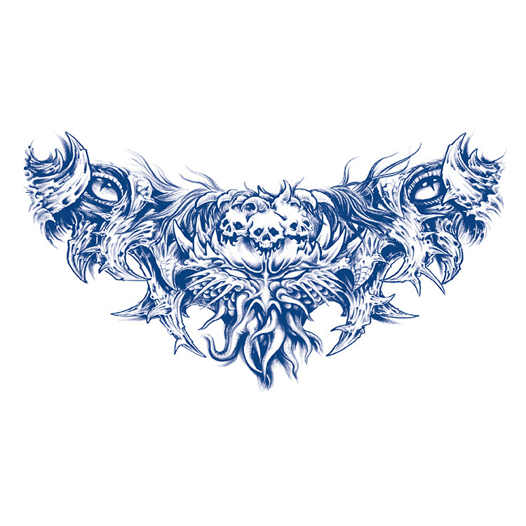 Chest tattoo stickers temporary waterproof jewelry heart-shaped lock feather wings pattern decals waist art tattoo stickers