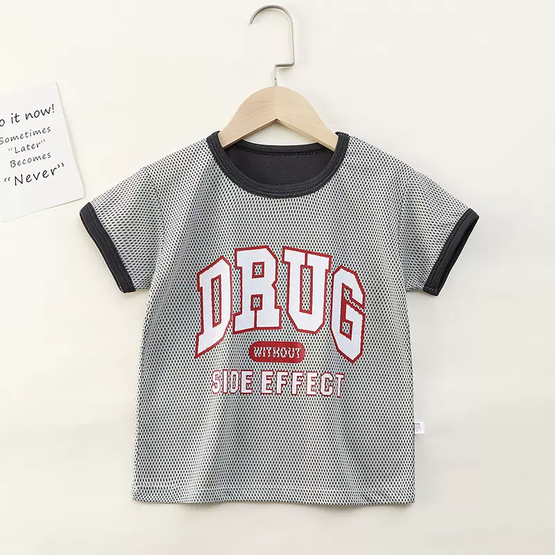 夏季速干衣新款女童上衣宝宝t恤童装韩版简约童装运动中大童衣服
