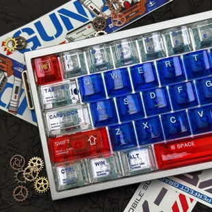 Gundam Pc Keycap Original Uv Printing Pc Customized Keycap Five-Sided Sublimation Adapted to Wooting