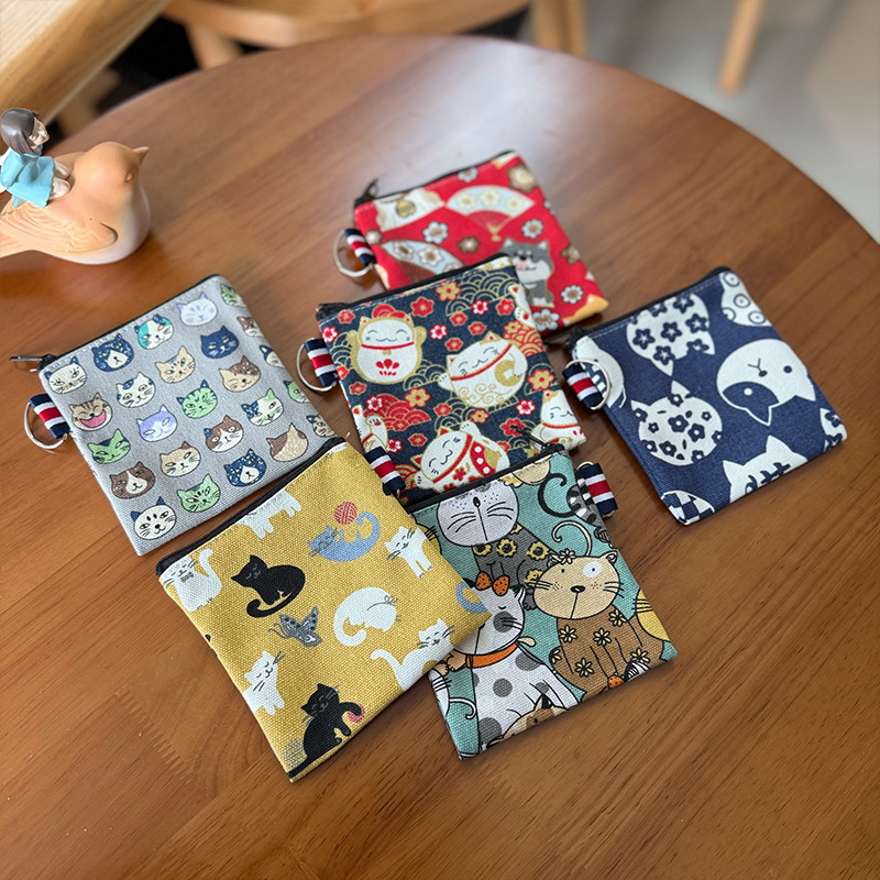 Creative Korean Style Fabric Cute Wallet Cartoon Student Coin Bag Canvas Card Bag Small Fresh Girl Coin Bag Creative Korean Style Fabric Cute Wallet Cartoon Student Coin Bag Canvas Card Bag Small Fresh Girl Coin Bag