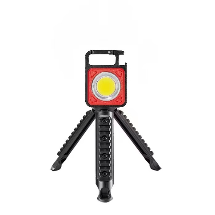 Llavero luz multicolor camping luz multifuncional al aire libre camping portátil coche luz de emergencia succión magnética plegable luz de trabajo