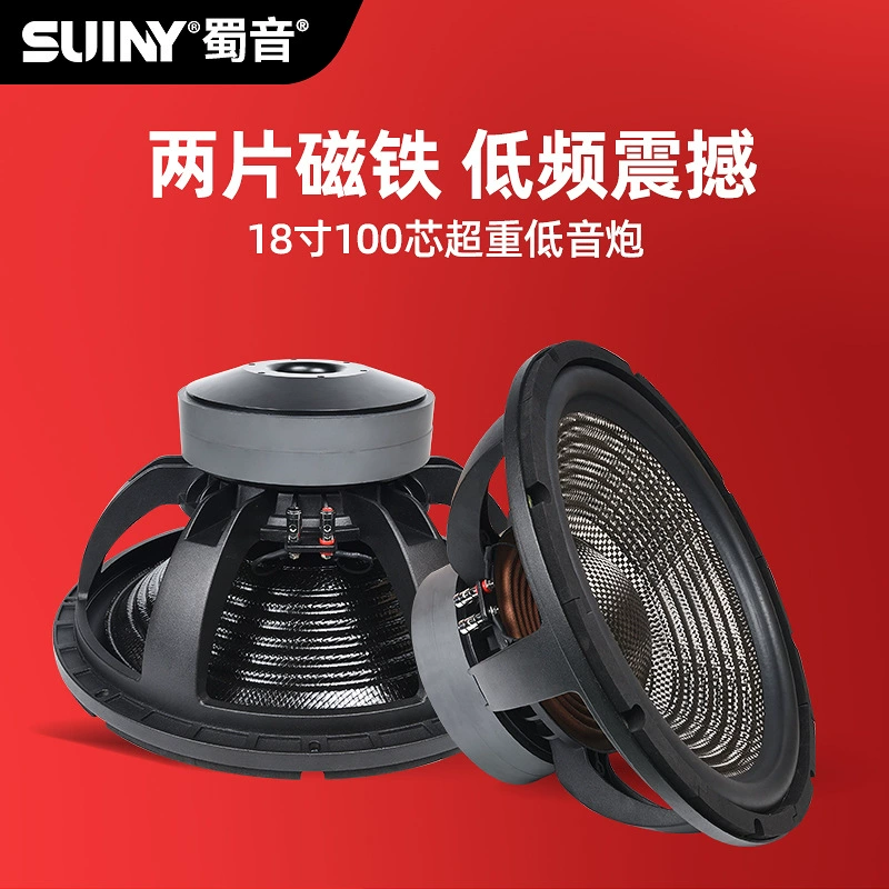 SUINY/Shuyin 18-дюймовый 100-ядерный супер сабвуфер с пузырьковым краем, аэрокосмический магнитный двойной магнит 220*2 шт., взрывной тяжелый