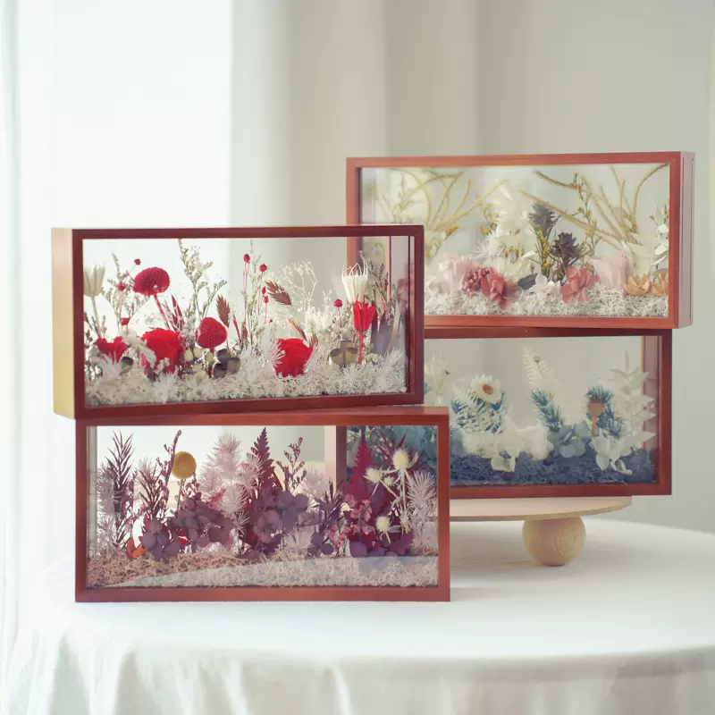 干花材料包原木摆件母亲节植物家居永生花礼物送礼手工diy材料包