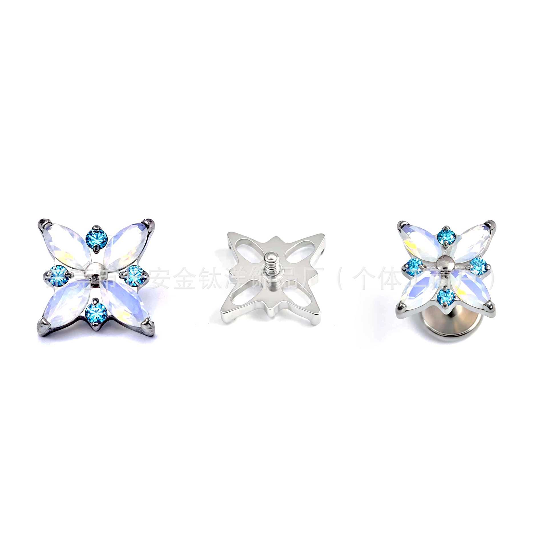 Pointed titanium steel lip stud product view