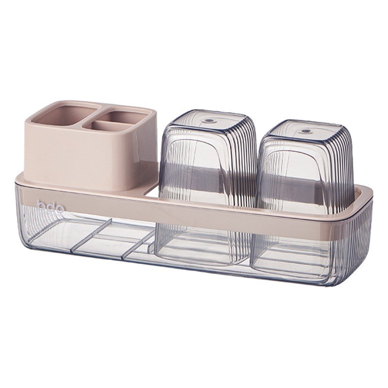 Transparente cepillo de dientes rack ponche libre enjuague bucal Copa cepillo de dientes taza baño montado en la pared rack eléctrico estante de la familia