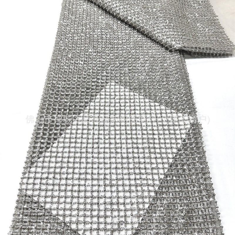 Tejido de bordado de cuentas pesadas, vestido de boda de alta gama, bordado de tela, vestido de noche de Oriente Medio, stock image 5