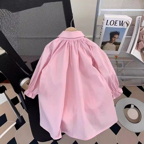 Girls' Dress Autumn  New Style Trendy Princess Dress Cartoon Shirt Dress Fashion Children's Shirt Dress