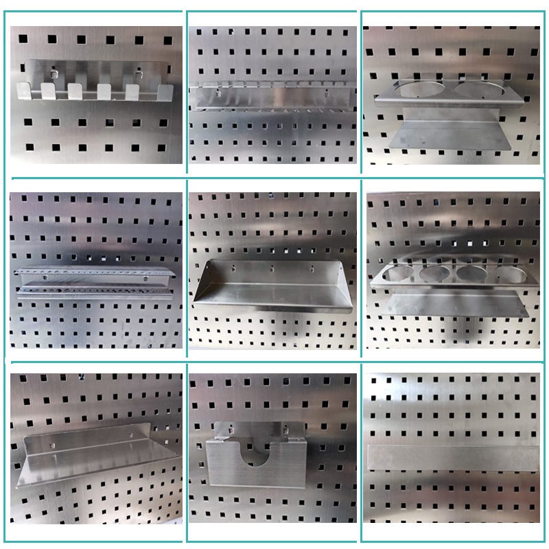 304 agujero de acero inoxidable agujero placa laminada de hardware herramientas de pared de almacenamiento de estante de almacenamiento de herramientas de pared