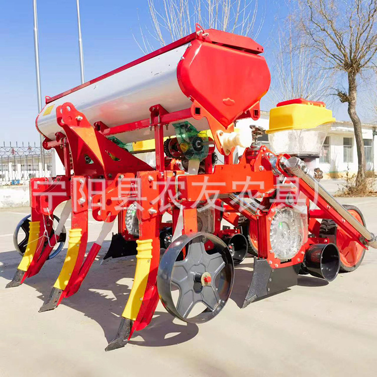 玉米播种机带险深轮3行悬浮玉米播种机大豆播种机山西运城种高粱