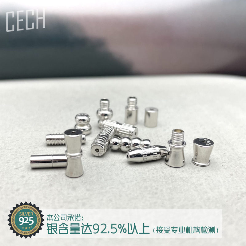 S925 Sterling Silver Buckle Wear Pearl Necklace Bracelet Turnbuckle DIY Accessories Rotary Buckle Buckle Connector