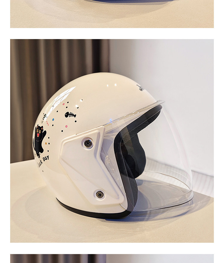3C National Standard Certified Cute Electric Vehicle Helmet for Women, High-Looking, Sun-Protective, All-Season Warm-Keeping Safety Helmet, Motorcycle Helmet