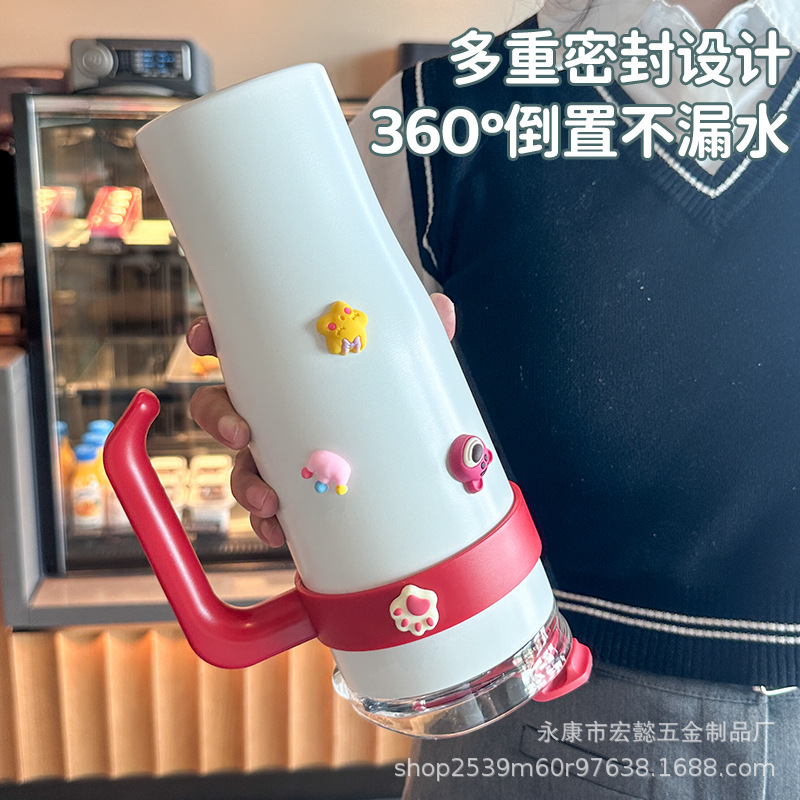 Tiktok Venta caliente gigante 40oz ventosa taza de paja de alto aspecto taza de café taza de agua de aislamiento frío de gran capacidad