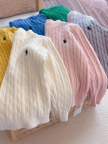 Children's and Kids' Plain Color Sweaters - Spring New Fashionable Kids' Autumn/Winter Base Knitwear for Outdoors - Casual Knitwear for Kids