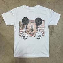 跨境女装速卖通欧美米奇圆领纯棉时尚百搭宽松个性短袖休闲T恤