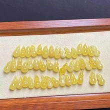 厂家批发 天然俄料蜜蜡小葫芦14*6.5mm 鸡油黄小配饰diy饰品配件