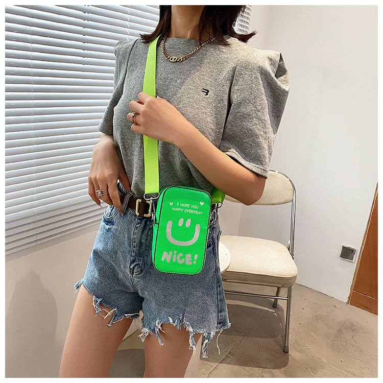 Fashion Fluorescent Color Letter Messenger Small Square Bag display picture 32