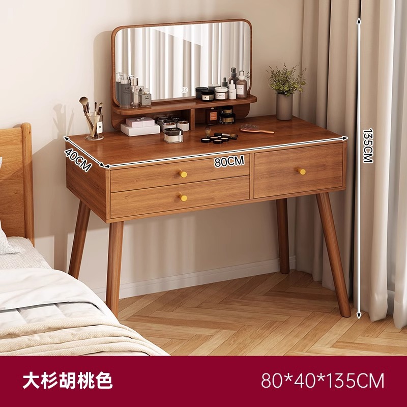 Tocador Dormitorio Moderno Simple Nuevo Mesa de maquillaje chino Espejo de maquillaje de lujo ligero Mesa de tocador Tocador de apartamento pequeño