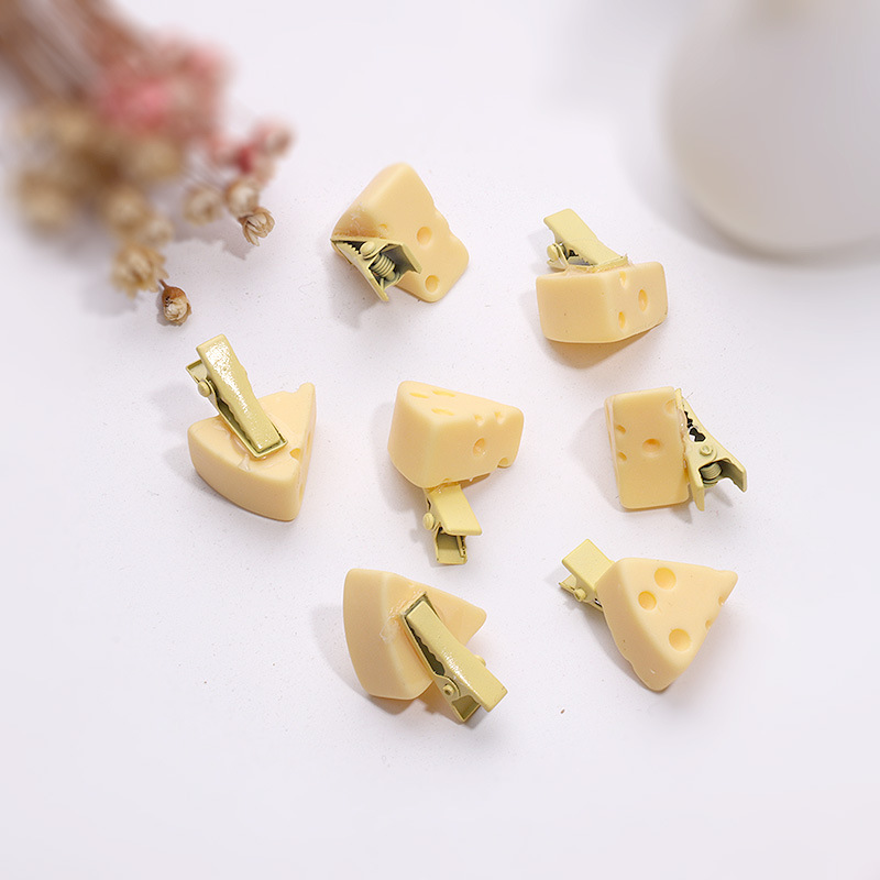 Women's Cute Cheese Resin Hair Clip display picture 5