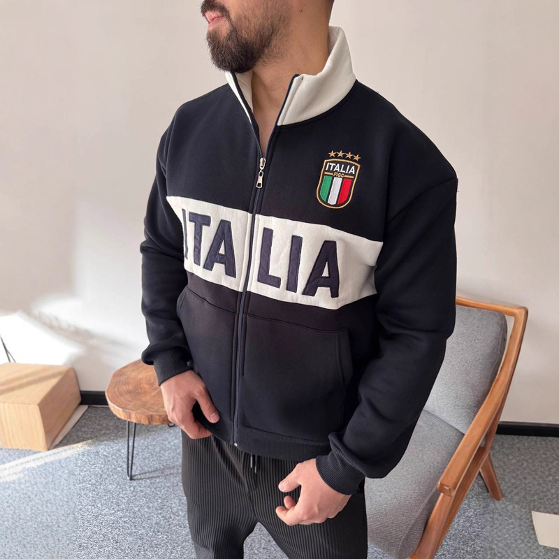2026 Winter European and American Street Fashion Stand-Up Collar Zipper Sweatshirt for Men and Women Slim-Fit Cardigan Jacket 3D Printed Top 2026 Winter European and American Street Fashion Stand-Up Collar Zipper Sweatshirt for Men and Women Slim-Fit Cardigan Jacket 3D Printed Top