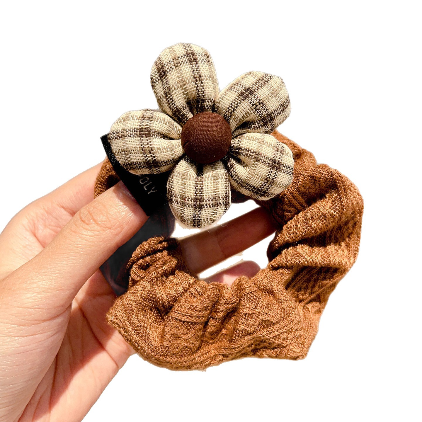 Flores de moda estriado círculo de intestino dulce para niños Zuma bola de caballo cuerda de cabello adorable adornos de cabello cuerda de cabello