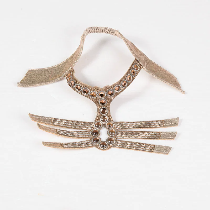 Богемская новая женская обувь верхняя полуфабрикаты модные стразы плоский склон с каблуком, аксессуары для обуви с инкрустацией