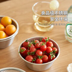 304迷你不鏽鋼瀝水籃家用洗水果的籃子小號盆廚房漏水濾水籃神器