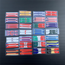 4Pcs 3D Reflective Car Sticker National Flag Car Body Trunk