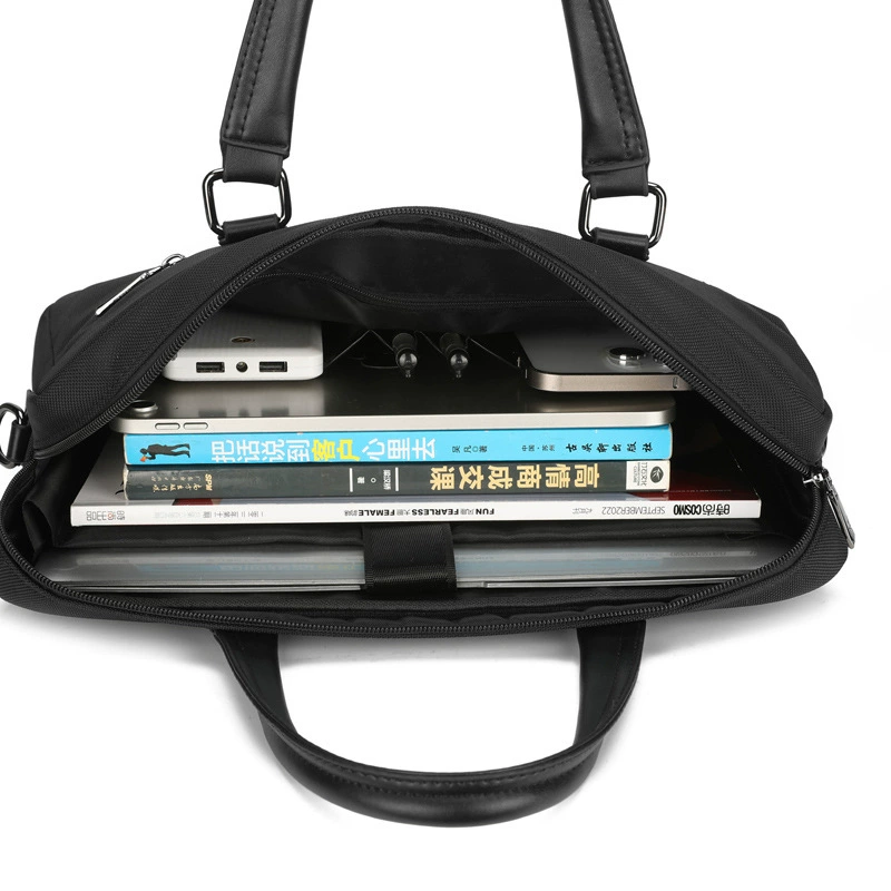 Capacious one-shoulder bag, laptop, business version, oxford cloth