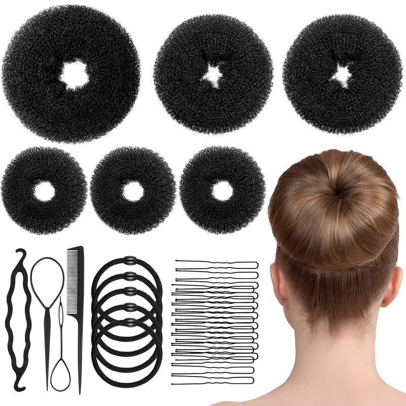 ヘア用品のヘアアイロンセットの髪の針の団子の頭のつぼみの髪の形の理髪道具|undefined