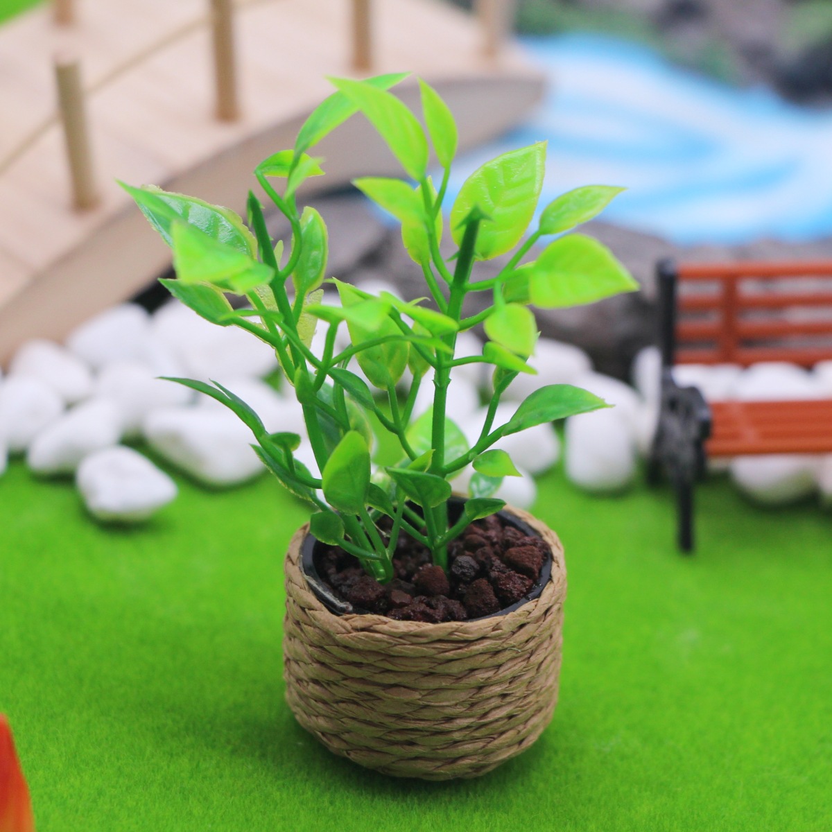 娃娃屋迷你仿真橘子树绿植盆栽 BJD微缩场景道具模型拍摄道具配件