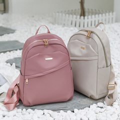 輕便牛津布雙肩包女2023新款時尚百搭大容量旅行學生14寸電腦背包