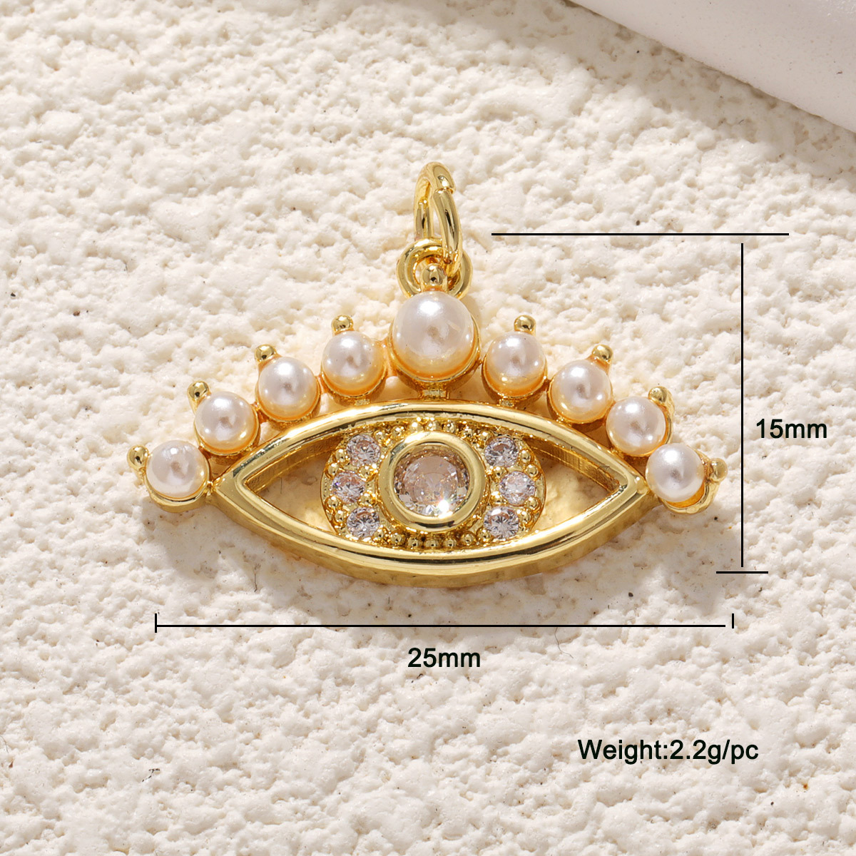 5g Weight Pendant Jewelry Making Type 13.8*18mm Jewelry Making Size Zircon Inlay Material DIY Jewelry Accessories Classification 1 Piece Quantity Copper Material Eye Pattern Enamel, Inlay Design IG Style Style 1 Piece 13.8*18mm Copper Zircon Eye Pendant 4