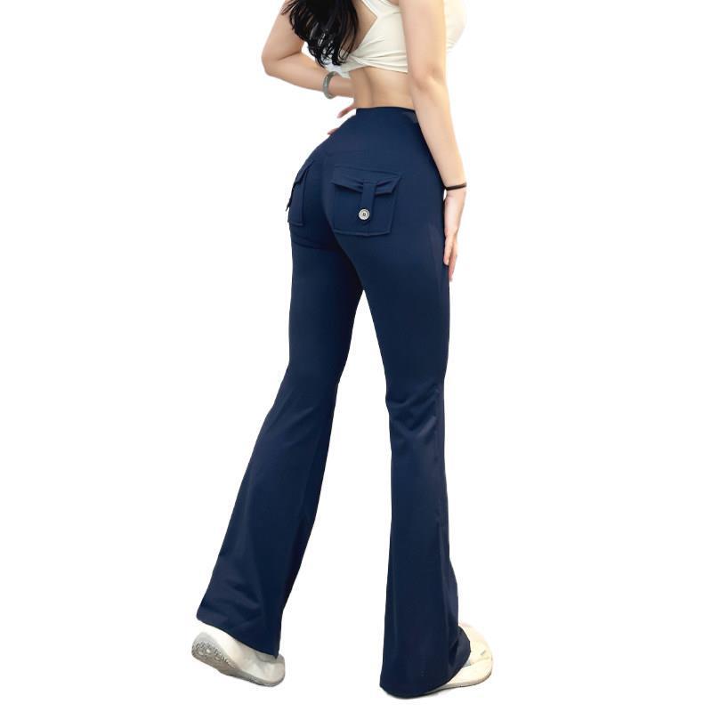 Women's High-Waisted Yoga Pants with Pockets, Butt-Lifting, Stretchy, Quick-Dry, Suitable for Running, Peach Butt Workout Pants Women's High-Waisted Yoga Pants with Pockets, Butt-Lifting, Stretchy, Quick-Dry, Suitable for Running, Peach Butt Workout Pants