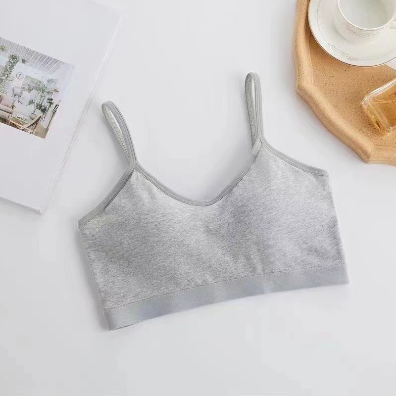 Algodón profundo U belleza de espalda ropa interior deportiva damas reunidas sostén de los estudiantes chaleco de suspensión con taza fija con agujeros de ventilación