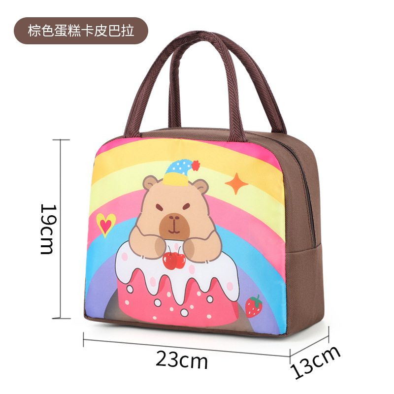 Bonita bolsa de almuerzo de dibujos animados portátil con bolsa de almuerzo bolsa de aislamiento térmico para el trabajo y la escuela bolsa de almuerzo bolsa de viaje lindo divertido