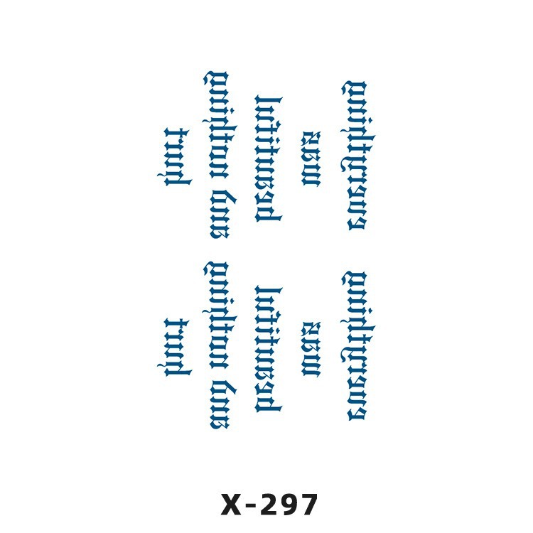 Arco de flor pequeña pegatinas de tatuaje fresco 3D dibujos animados transfronterizo Henna rosa impermeable texto en inglés pegatinas de tatuaje