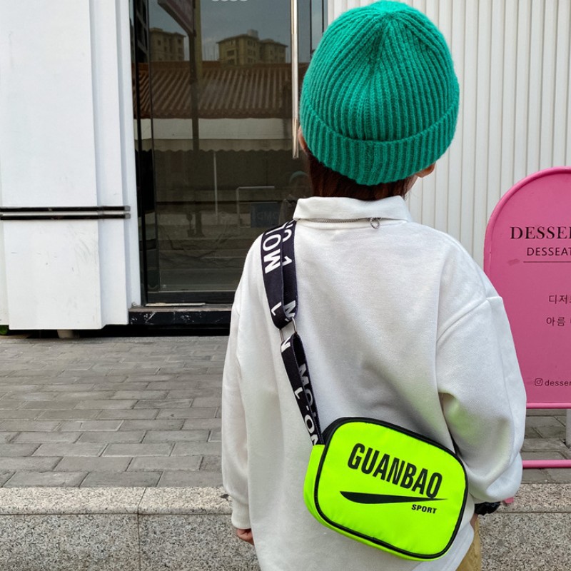 Trendy klassische brief logo kinder schulter tasche, blickfang und stilvolle zubehör, umhängetasche, kindergarten baby münze geldbörse_voghion.com