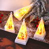 Christmas triangular jewelry, electronic night light, candle, LED layout, decorations