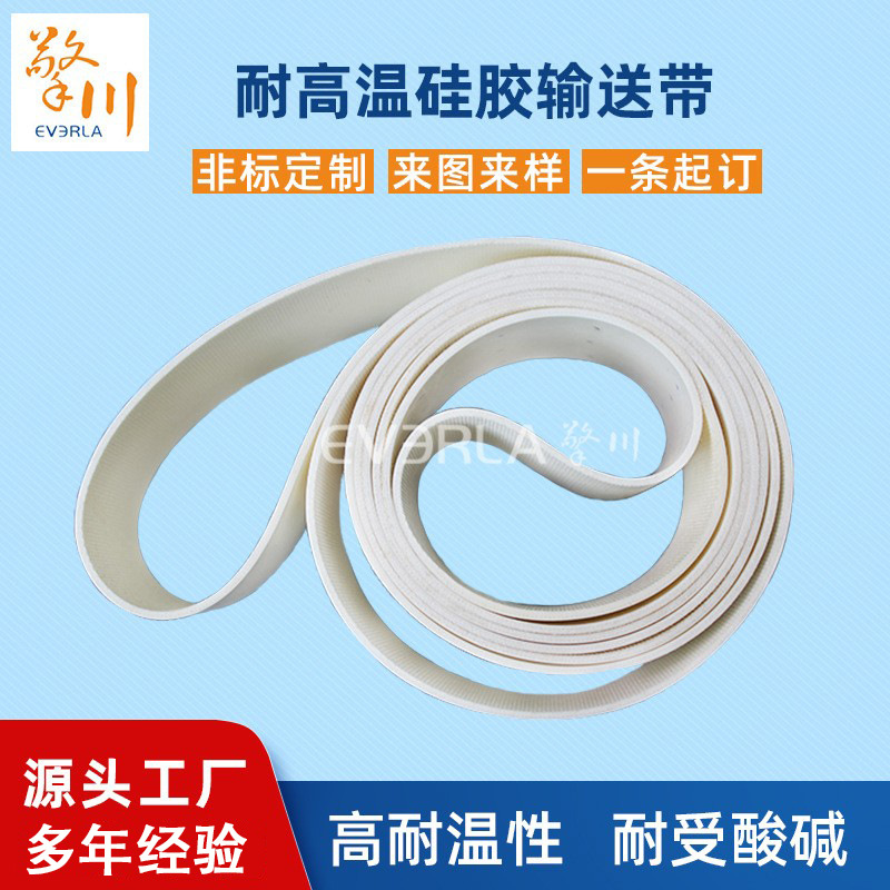 食品级硅胶输送带耐高温防粘硅胶传送带耐酸碱平面输送带硅胶带