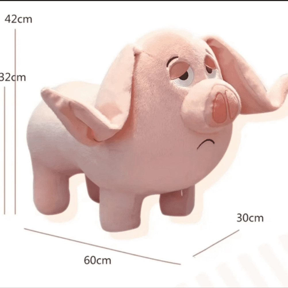 Juguete de peluche de cerdo volador Nezha de lujo ligero, silencioso, Taiyi Zhenren, puede sentarse en el taburete, asiento de cerdo, muñeco