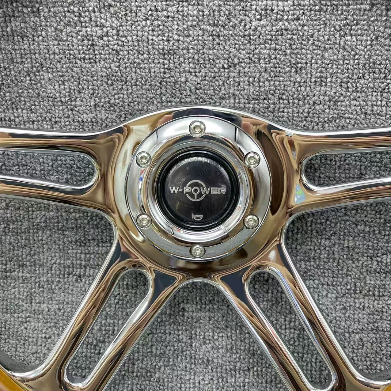 In-stock vintage racing steering wheel for car modification, suitable for Santana, Lada, Jetta, Beidouxing, Swift, solid wood 14inch