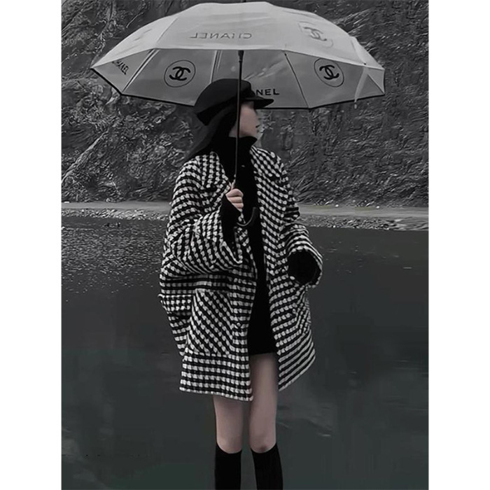 今年流行小香风毛呢外套女秋冬2025新款复古时尚百搭呢子大衣女装|undefined