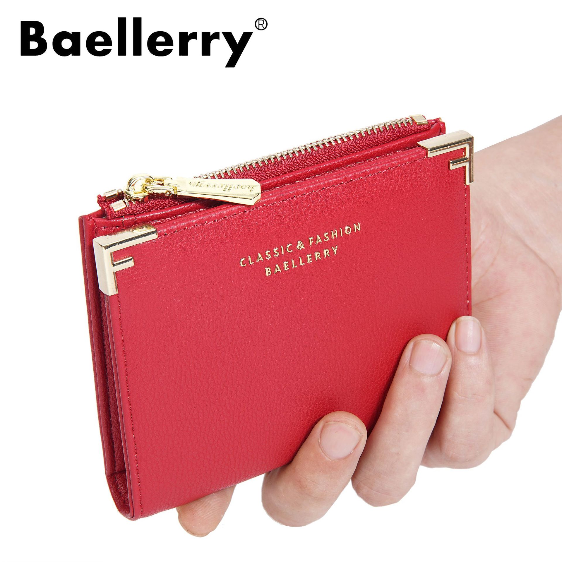 Wallet Ms. Baellerry Ms. Wallet Short Multi -Card Siter Zipper Pack…